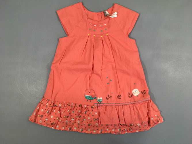 Robe m.c rose oiseaux, moins cher chez Petit Kiwi