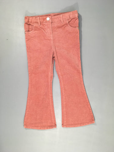 Pantalon velours vieux rose Bootcut, moins cher chez Petit Kiwi