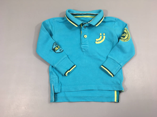 Polo ml turquoise JJ, moins cher chez Petit Kiwi