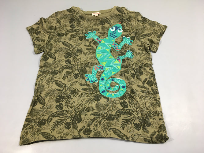 T-shirt m.c kaki feillage Lézard, moins cher chez Petit Kiwi