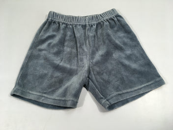 Short velours bleu grisé