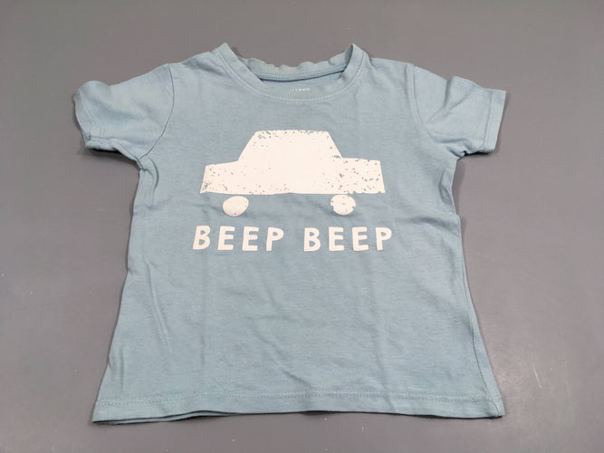 T-shirt m.c bleu voiture, moins cher chez Petit Kiwi