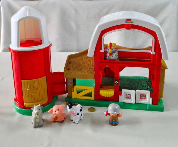 Fisher Price - Little people, Ferme sonore + 3 animaux et le fermier, moins cher chez Petit Kiwi