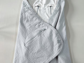 Couverture enveloppante jersey grise doublée velours