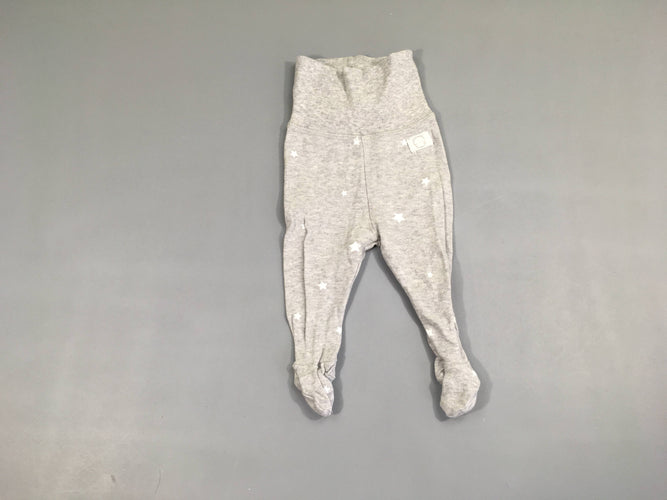 Pantalon à pieds jersey gris étoiles, moins cher chez Petit Kiwi