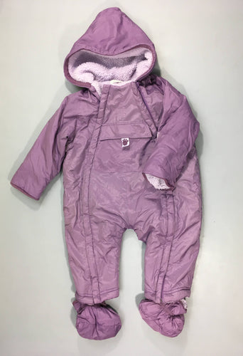 Combinaison pilote mauve doublée peluche avec chaussons, moins cher chez Petit Kiwi