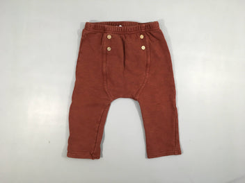 Pantalon molleton brique flammé