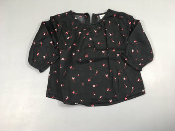 Chemise m.l noir motifs