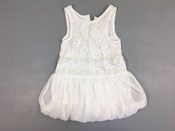 Robe s.m blanche broderies voile