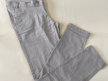 Jeans slim de grossesse gris à revers