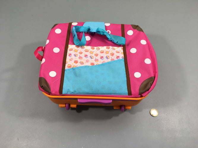 Valise poupée Nenuco orange/rose/verte + accessoires, tel que sur la photo, moins cher chez Petit Kiwi