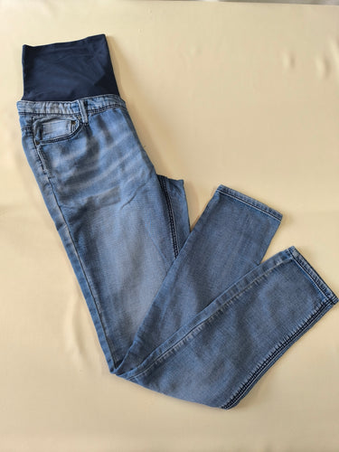 Jeans slim de grossesse bleu clair, moins cher chez Petit Kiwi