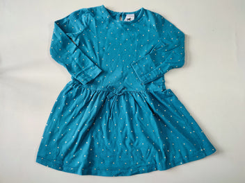 Robe m.l jersey bleue étoiles dorées