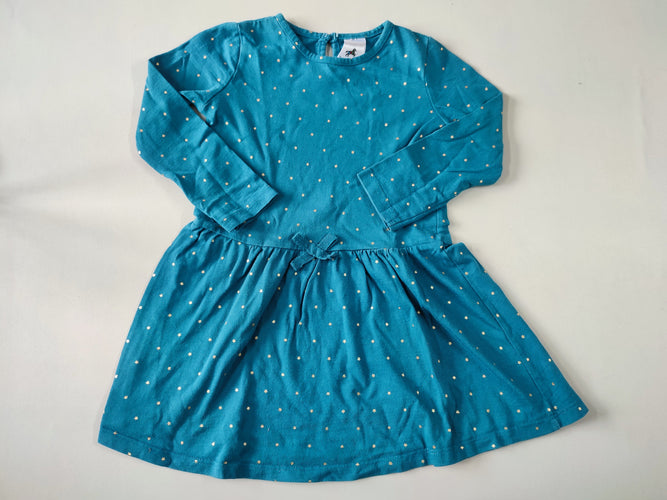 Robe m.l jersey bleue étoiles dorées, moins cher chez Petit Kiwi