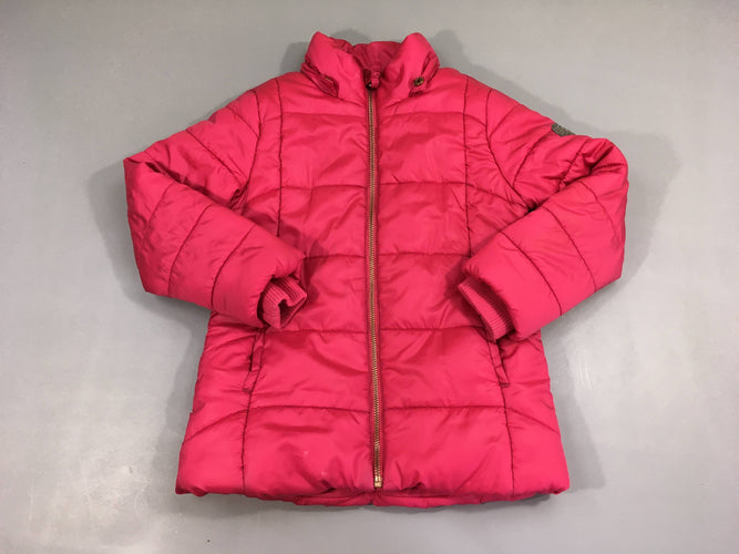 Veste ouatinée rose doublé polar sans capuche, moins cher chez Petit Kiwi