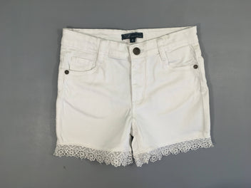 Short blanc broderies