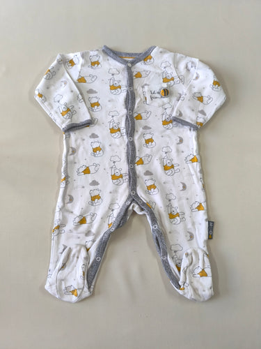 Pyjama jersey blanc Winnie l'ourson "Let's bee friends" (légèrement bouloché), moins cher chez Petit Kiwi