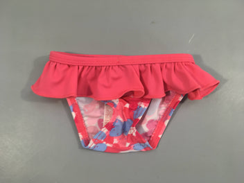 Culotte de maillot rose papillons froufrou