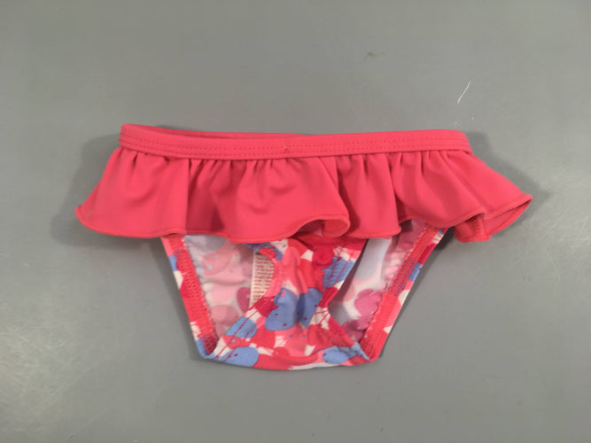 Culotte de maillot rose papillons froufrou, moins cher chez Petit Kiwi