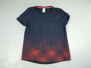 T-shirt m.c de sport bleu marine/orange