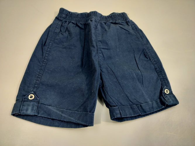 Short bleu marine à revers, moins cher chez Petit Kiwi