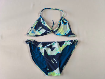 Bikini bleu marine/beige/jaune/bleu