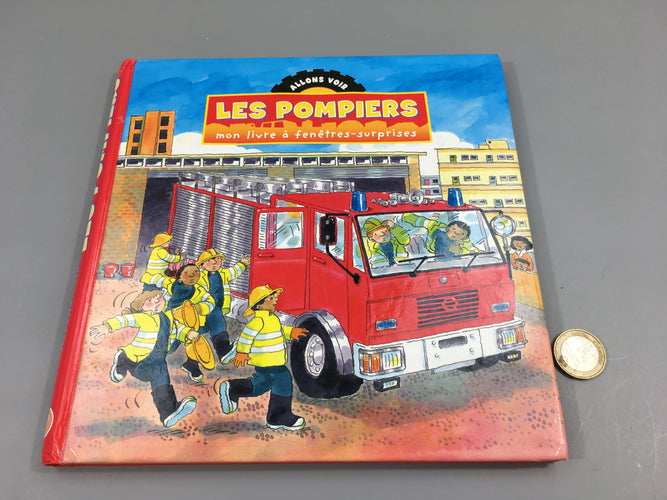 Les pompiers-Mon livre à fenêtres surprises, moins cher chez Petit Kiwi