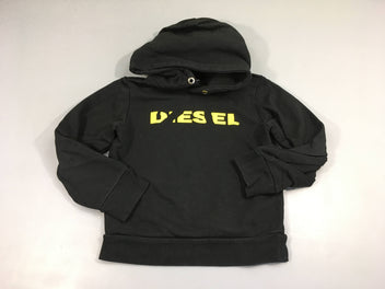 Sweat noir à capuche Diesel, 100% coton