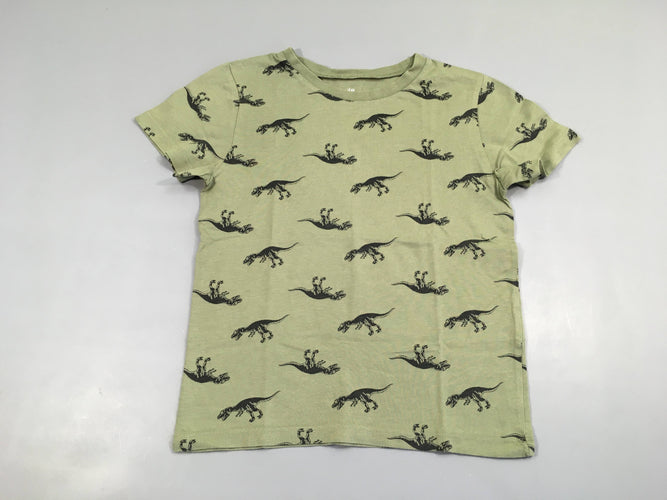 T-shirt m.c kaki dinosaures, moins cher chez Petit Kiwi