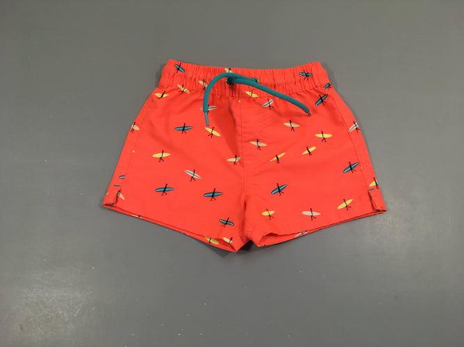 Maillot short orange néon surf, moins cher chez Petit Kiwi