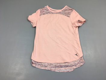 T-shirt m.c de sport rose/gris flammé