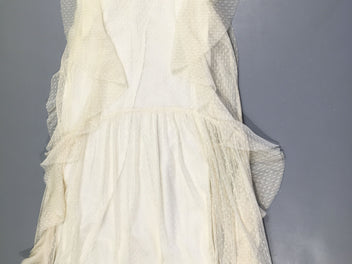 Robe m.c blanche tulle plumetis