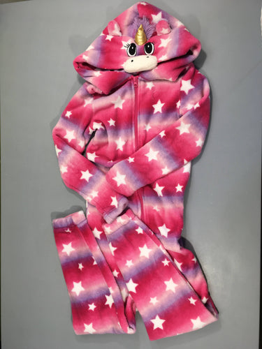 Combinaison velours rose tie&dye étoiles à capuche, moins cher chez Petit Kiwi