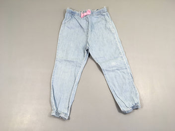 Pantalon denim taille et chevilles élastiques