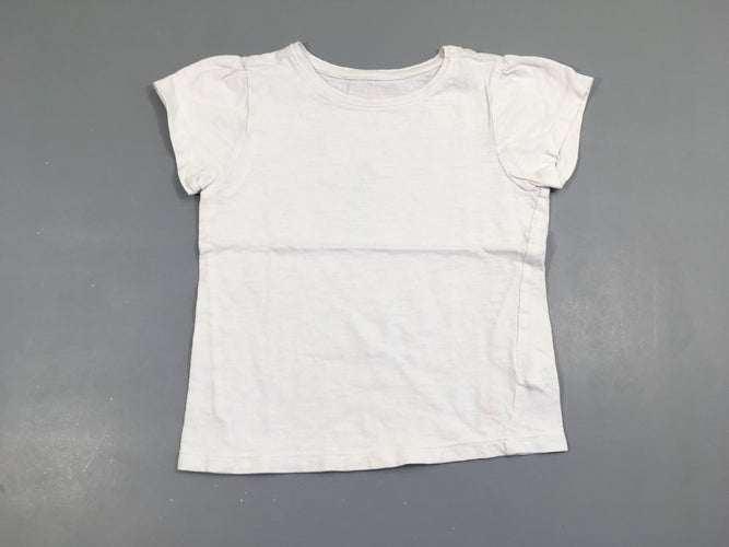 T-shirt m.c blanc 100% coton, moins cher chez Petit Kiwi