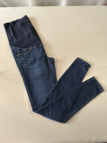 Jeans super skinny de grossesse bleu, moins cher chez Petit Kiwi