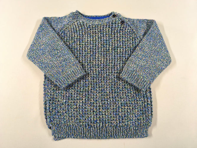 Pull mailles tricotées blanc/bleu/brun/vert, moins cher chez Petit Kiwi