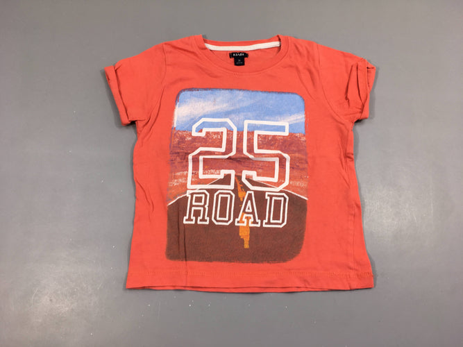 T-shirt m.c rose"25 road", moins cher chez Petit Kiwi