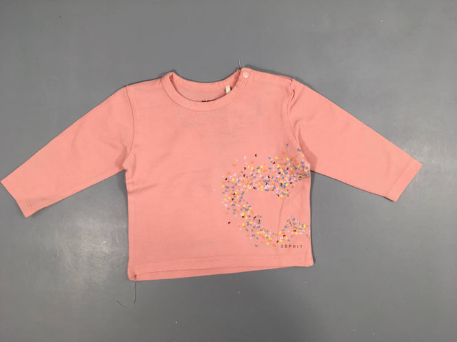 T-shirt m.l rose papillons, moins cher chez Petit Kiwi