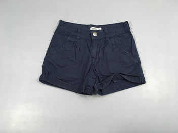 Short à revers bleu foncé