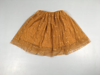 Jupe ocre tulle pois-!!Elastique de la taille serré-taillé comme un 2a à la taille