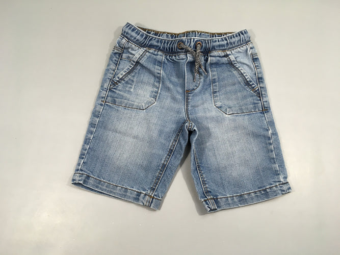 Bermuda jean taille élastique, moins cher chez Petit Kiwi