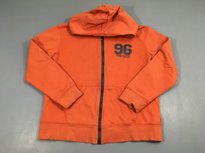 Sweat zippéà capuche orange 96, moins cher chez Petit Kiwi