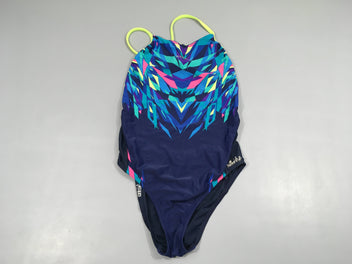 Maillot bleu foncé motifs aqua resist