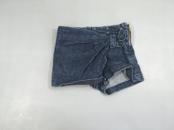 Short jean effet jupe superposée