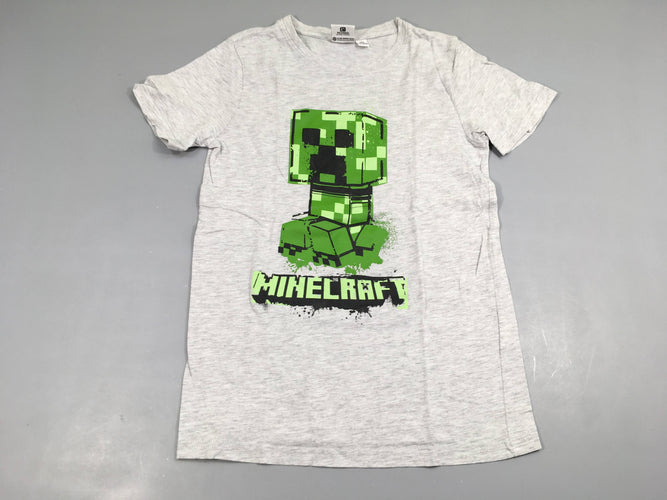 T-shirt m.c gris chiné Minecraft, moins cher chez Petit Kiwi