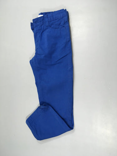 Pantalon bleu vif , 100% coton, moins cher chez Petit Kiwi