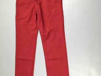 Pantalon rouge regular, 100% coton