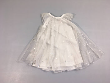 Robe s.m tulle grise étoiles argentées