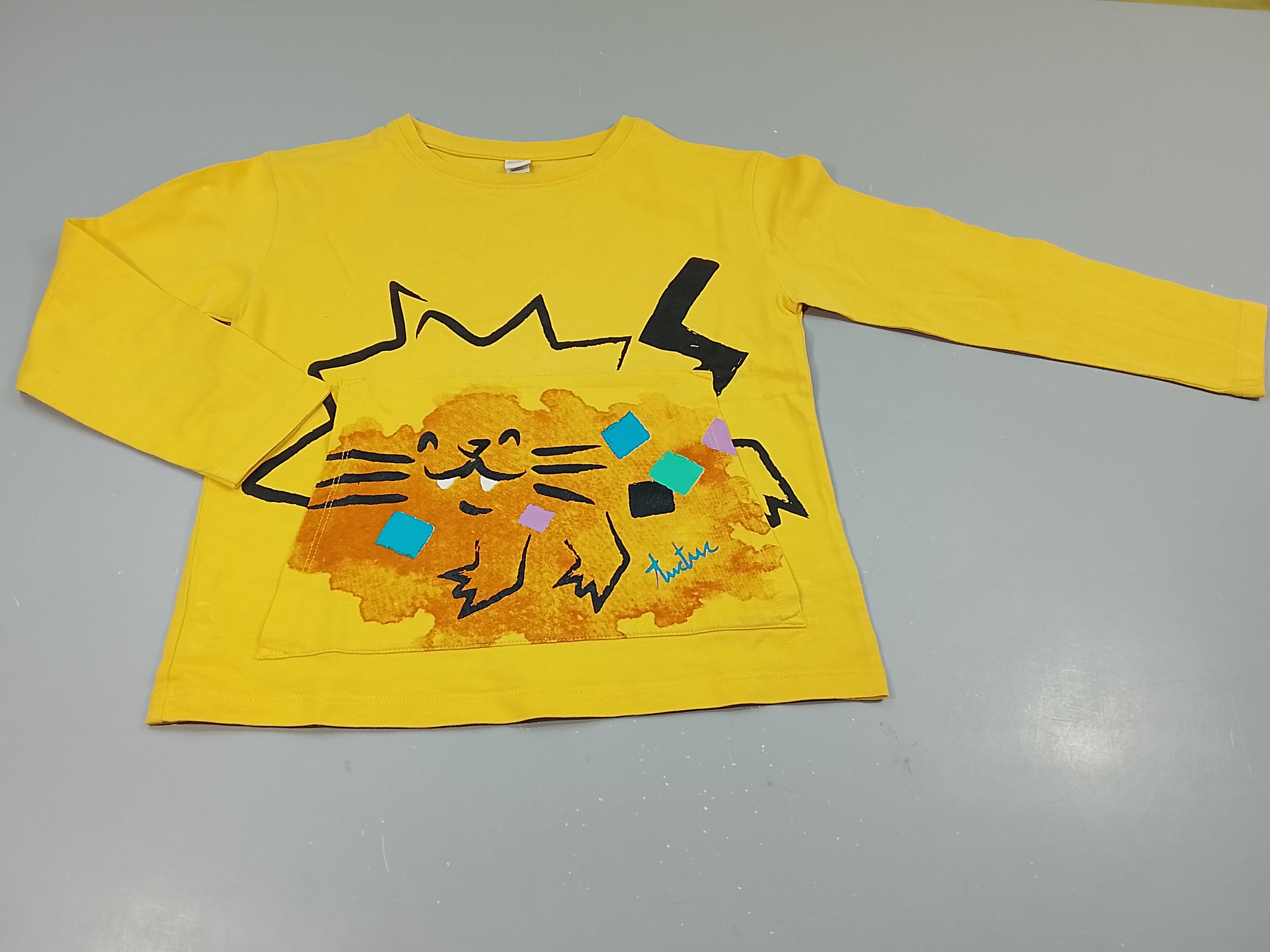 T-shirt m.l jaune lion